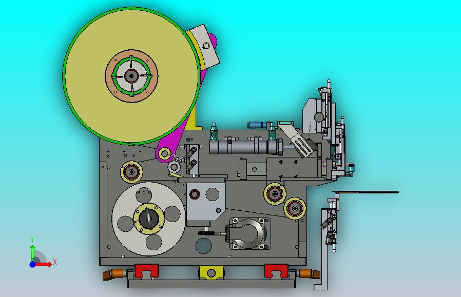 PCB贴标剥标机三维模型