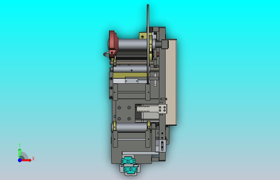 常用的贴标机构模组3D