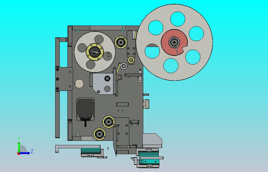 常用的贴标机构模组3D