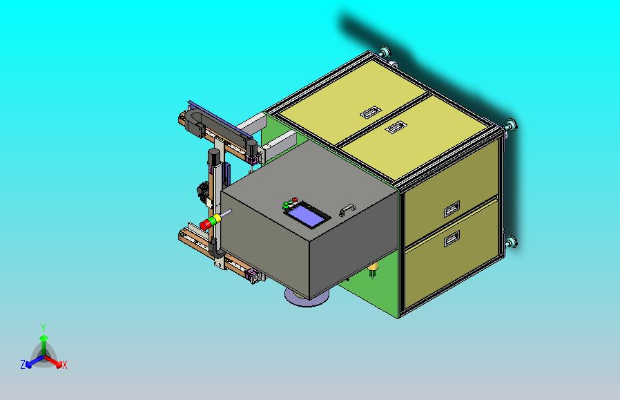 背板贴标机3D模型