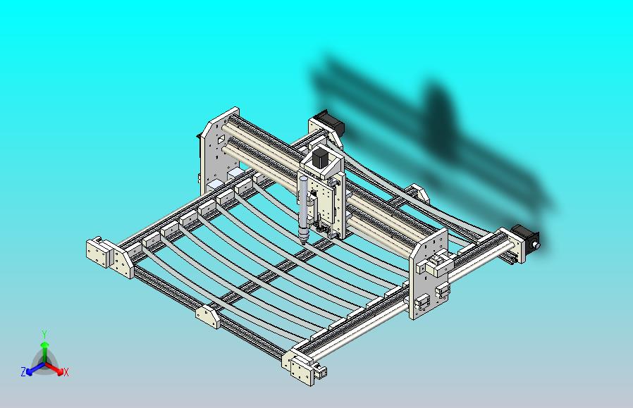 等离子切割机结构3D图纸模型