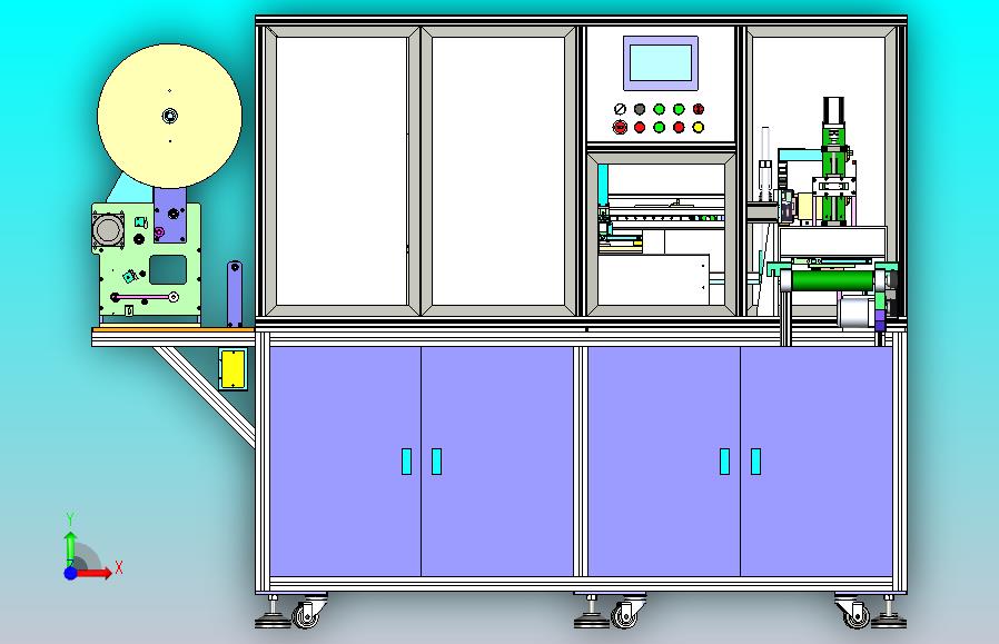 切断检测机FPC软排线裁切机3D图纸模型