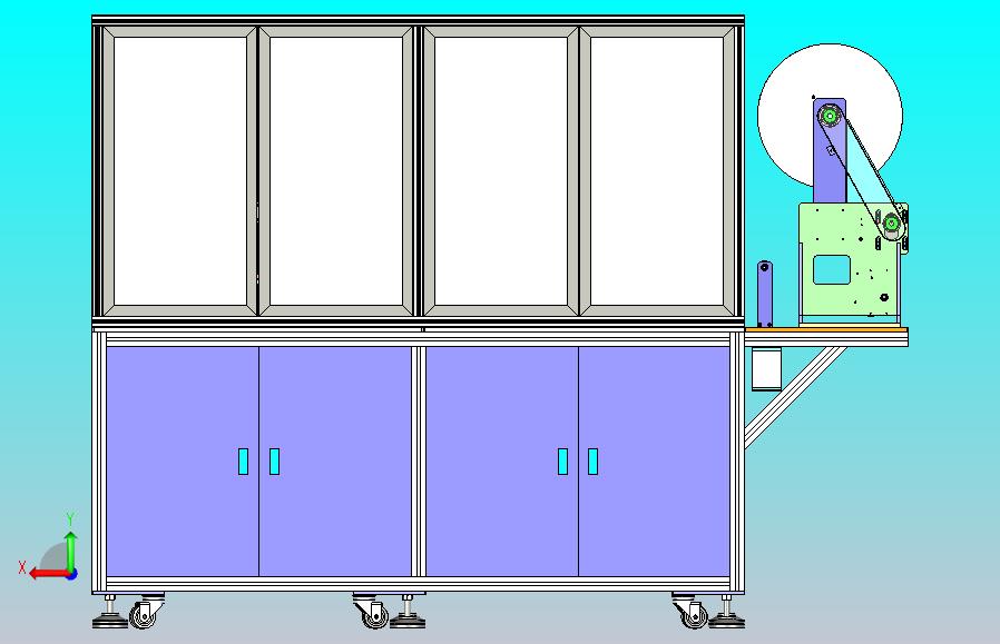 切断检测机FPC软排线裁切机3D图纸模型