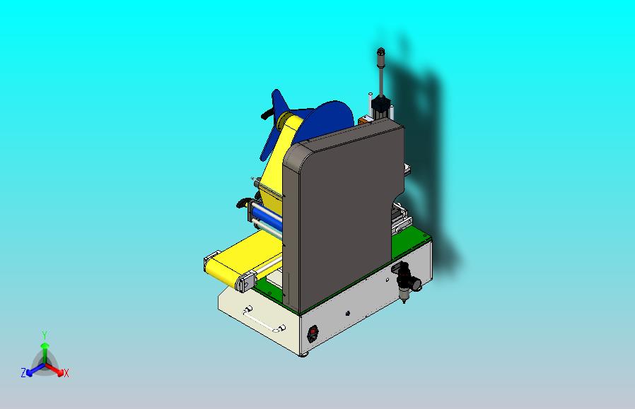 自动贴标机3D模型图纸
