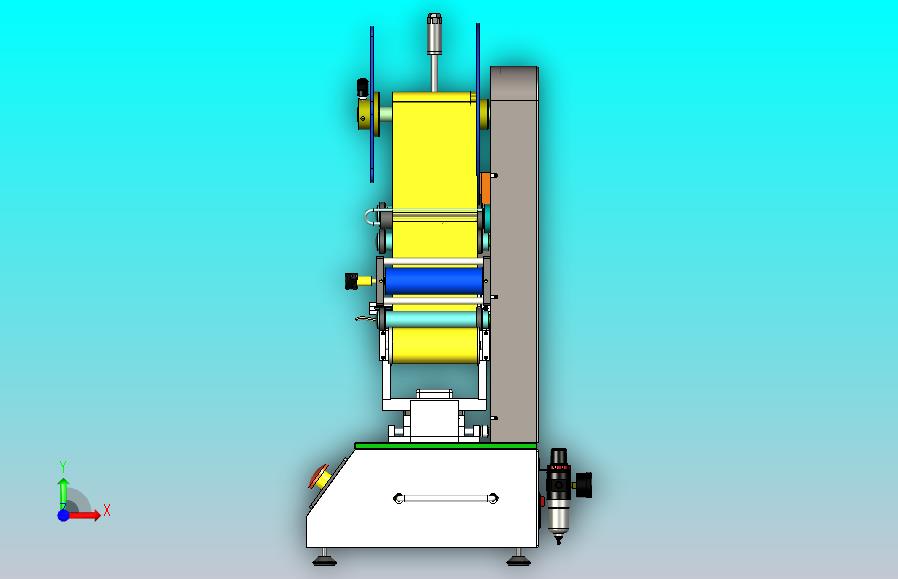 自动贴标机3D模型图纸