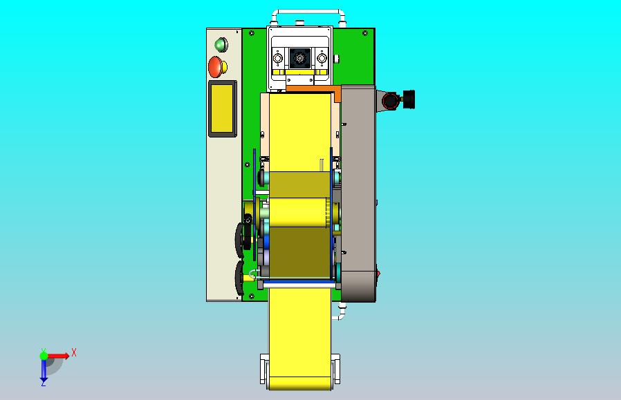 自动贴标机3D模型图纸