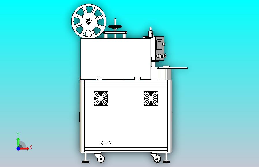 转盘式自动贴标机3D模型
