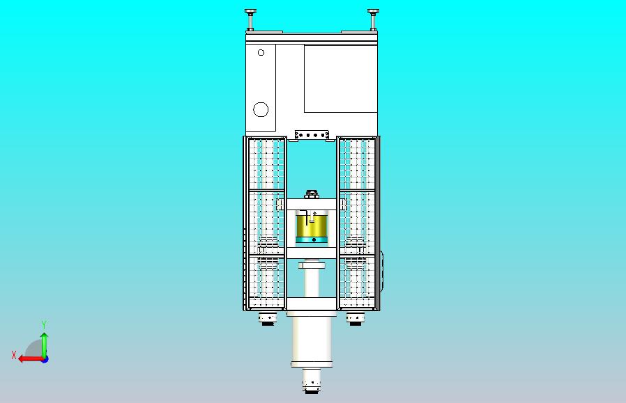 一款冲凸台液压机三维3D数模