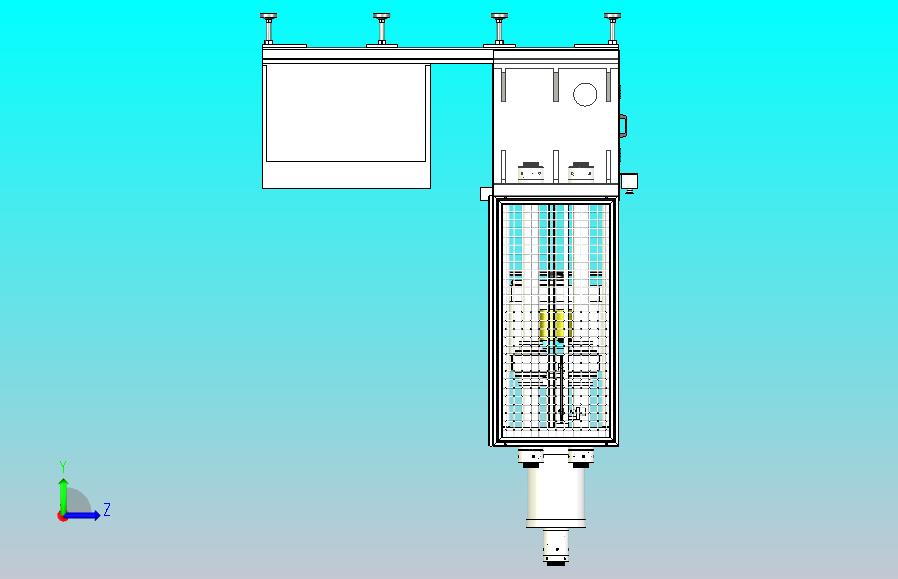 一款冲凸台液压机三维3D数模