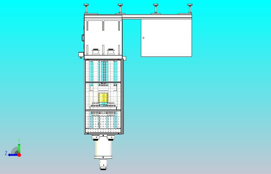 一款冲凸台液压机三维3D数模