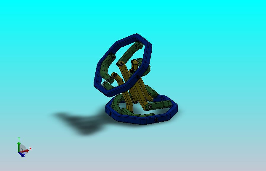 全向连杆结构腕关节III型3D图纸 Solidworks设计