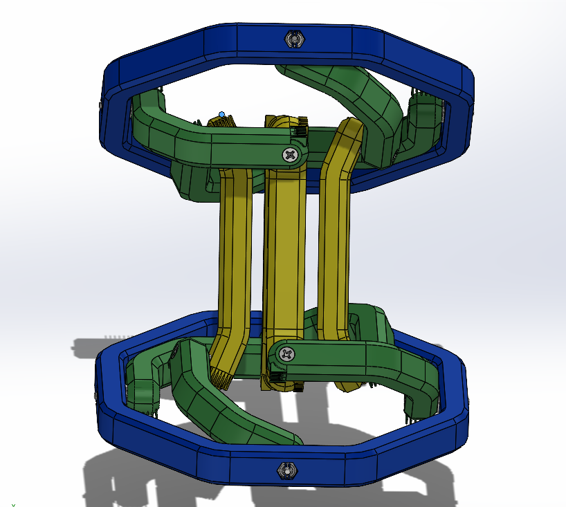 全向连杆结构腕关节III型3D图纸 Solidworks设计