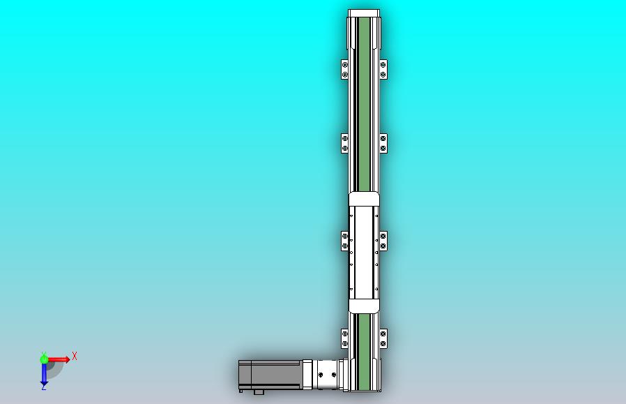 DMEB65L-RTCR欧规同步带模组直线模组（电机右折）[DMEB65L-L15S350-DT400-C2U-RTCR]