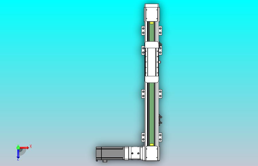 DMEB65-RTCR欧规同步带模组直线模组（电机右折直连）[DMEB65-L15S350-DT400-C2U-RTCR]