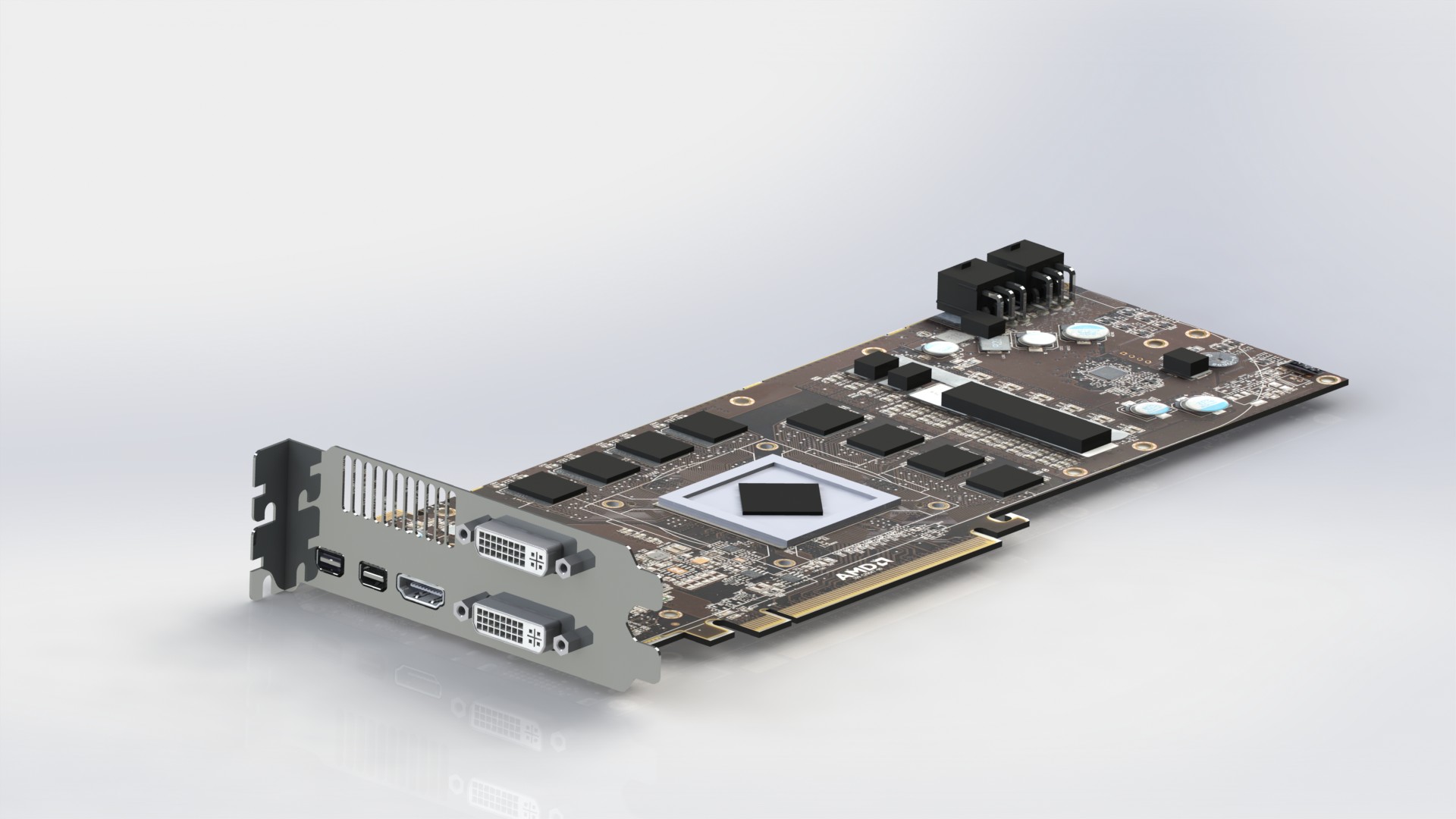 AMD公司的镭龙6870显卡没有散热器