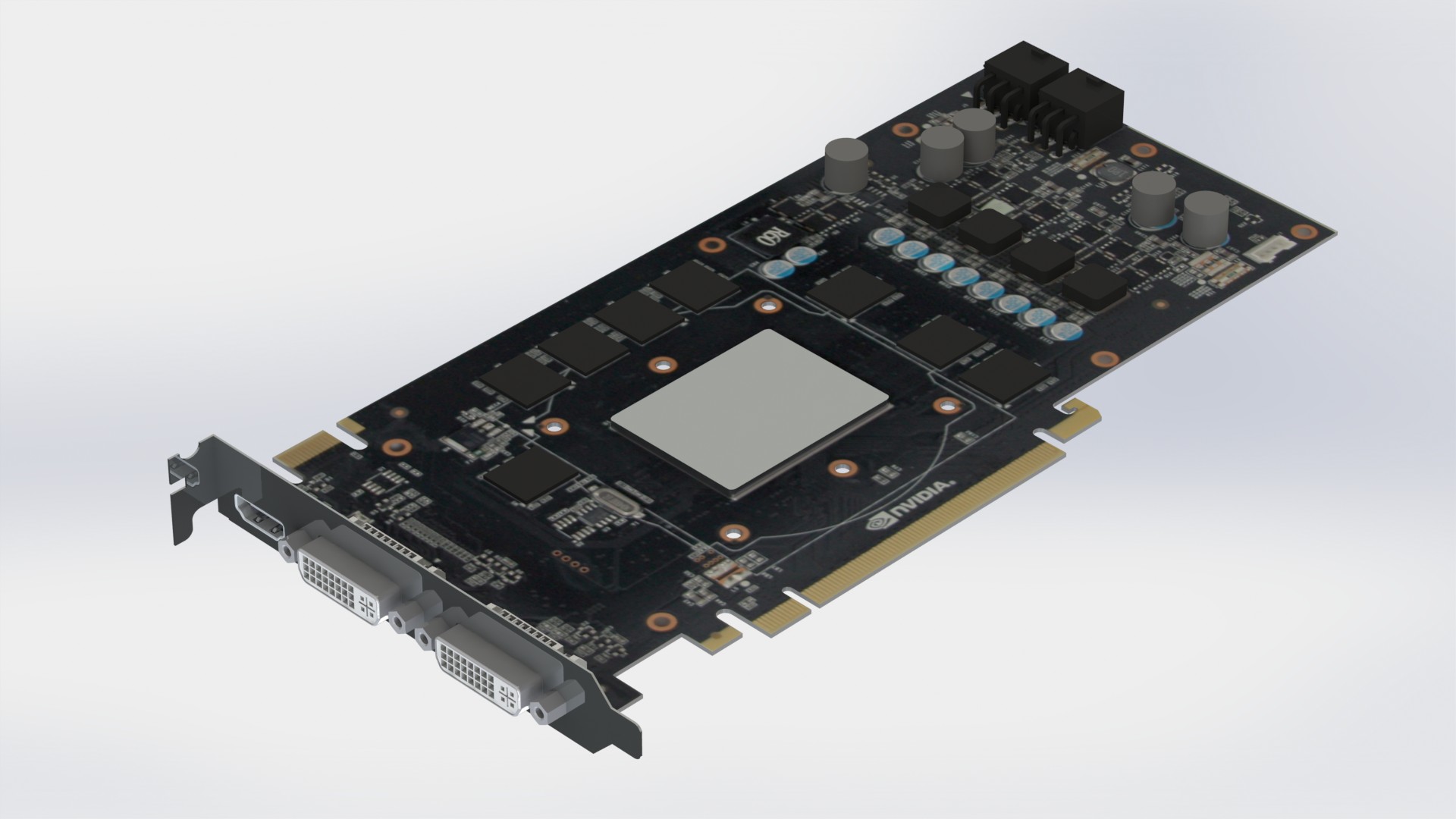 无散热片的Geforce GTX 560 Ti显卡