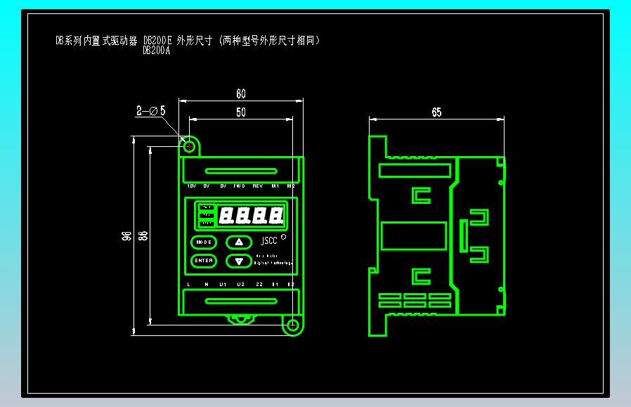 精研DB系列内置式驱动器CAD