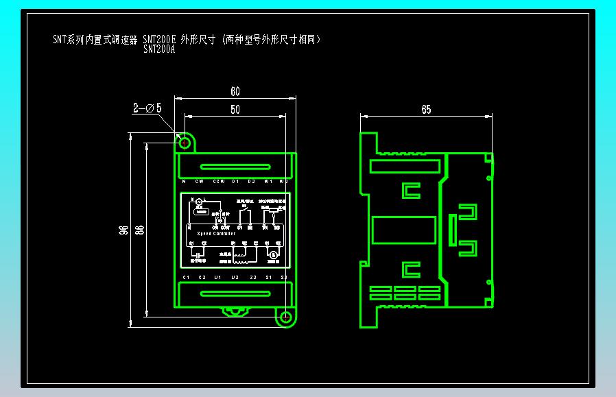 精研SNT系列内置式调速器CAD