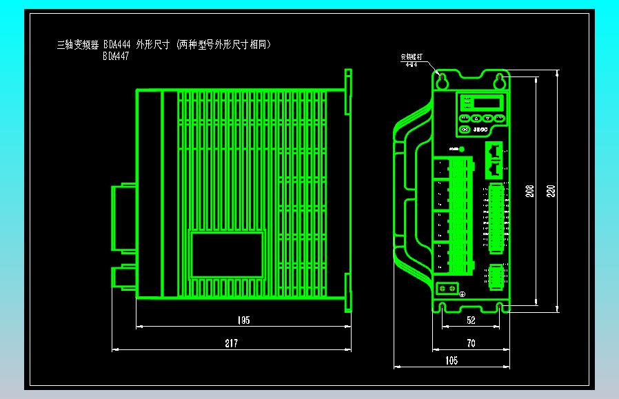 JSCC精研三轴变频器CAD BDA447