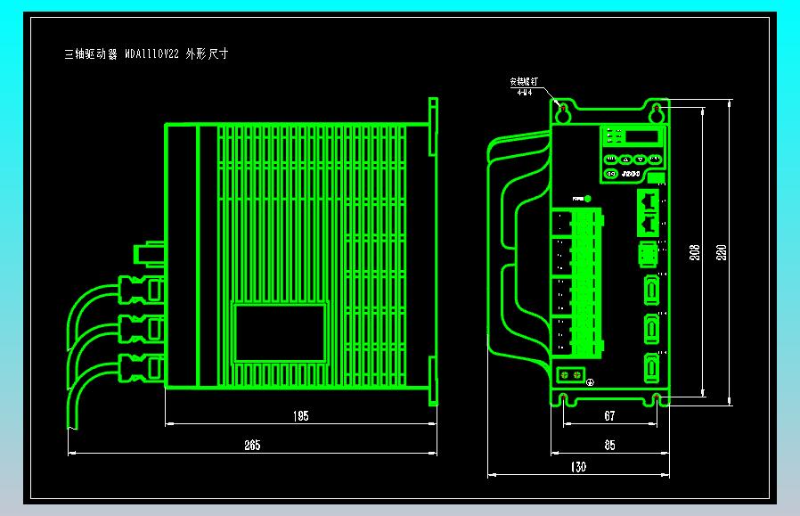 JSCC精研三轴伺服驱动器CAD MDA1110V22