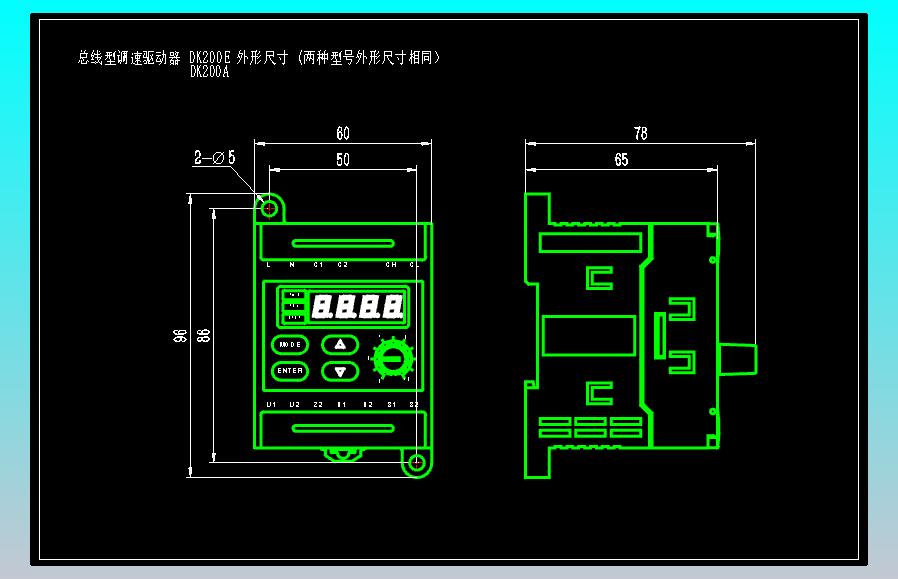 JSCC精研总线型调速驱动器CAD DK200A