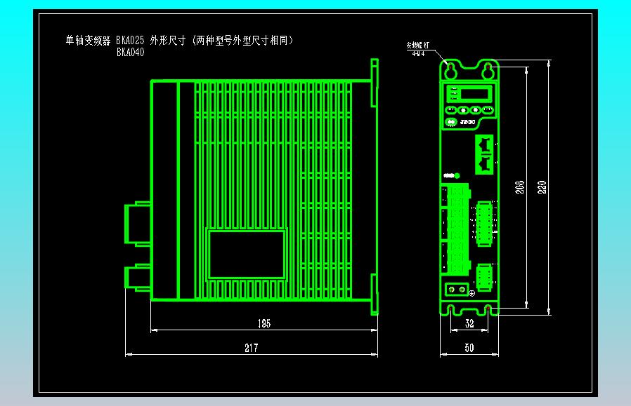 JSCC精研单轴变频器CAD BKA040