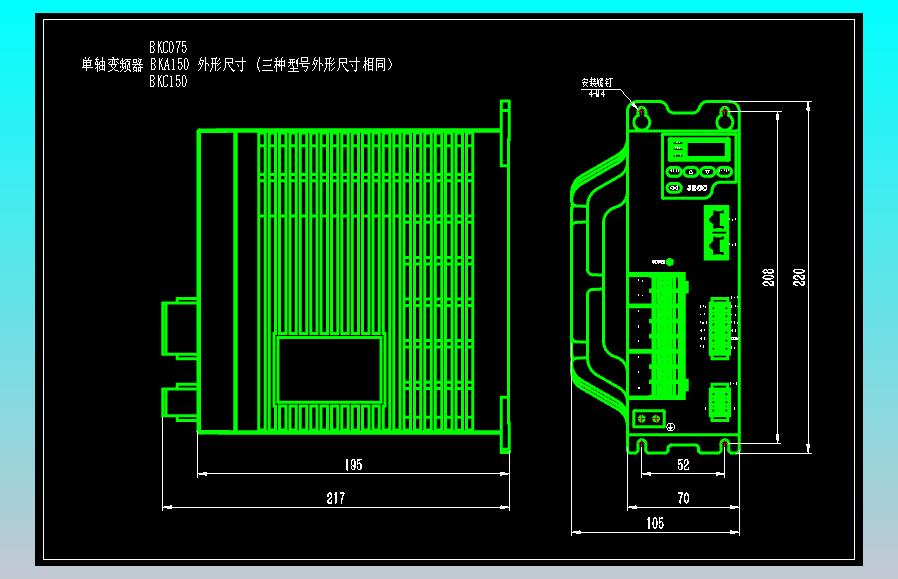 JSCC精研单轴变频器CAD BKC150