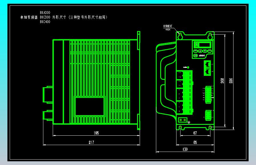 JSCC精研单轴变频器CAD BKC400