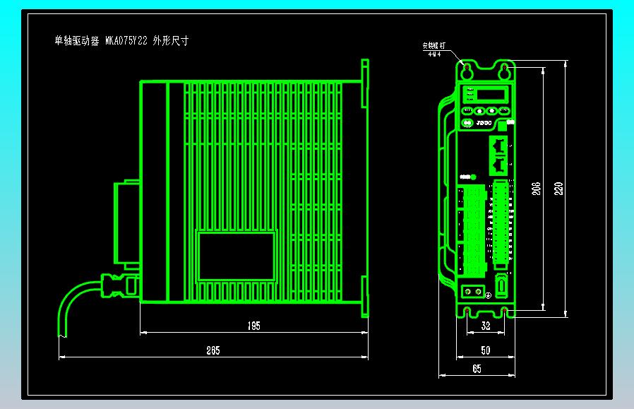 JSCC精研单轴伺服驱动器CAD MKA075Y22
