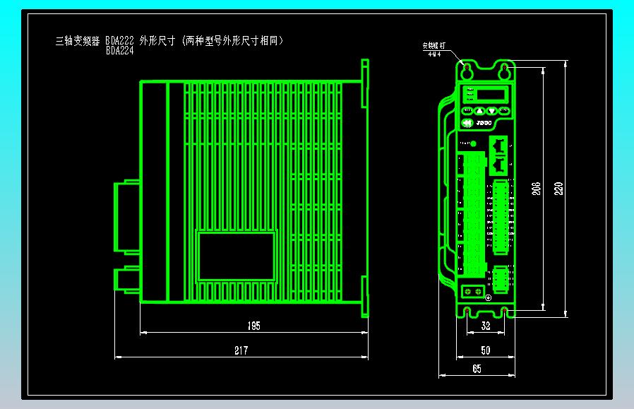 JSCC精研三轴变频器CAD BDA224