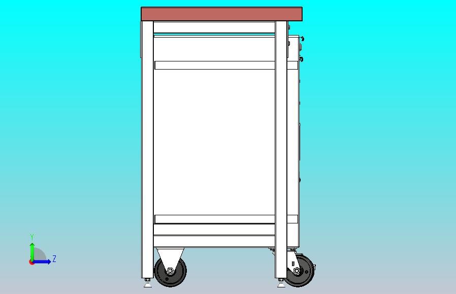 下面带有模块化工具柜的工作台