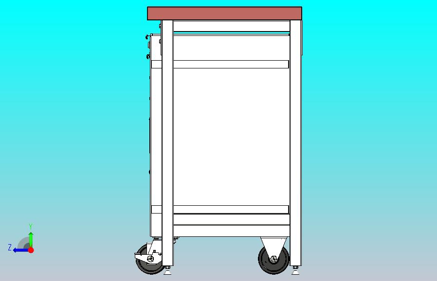 下面带有模块化工具柜的工作台