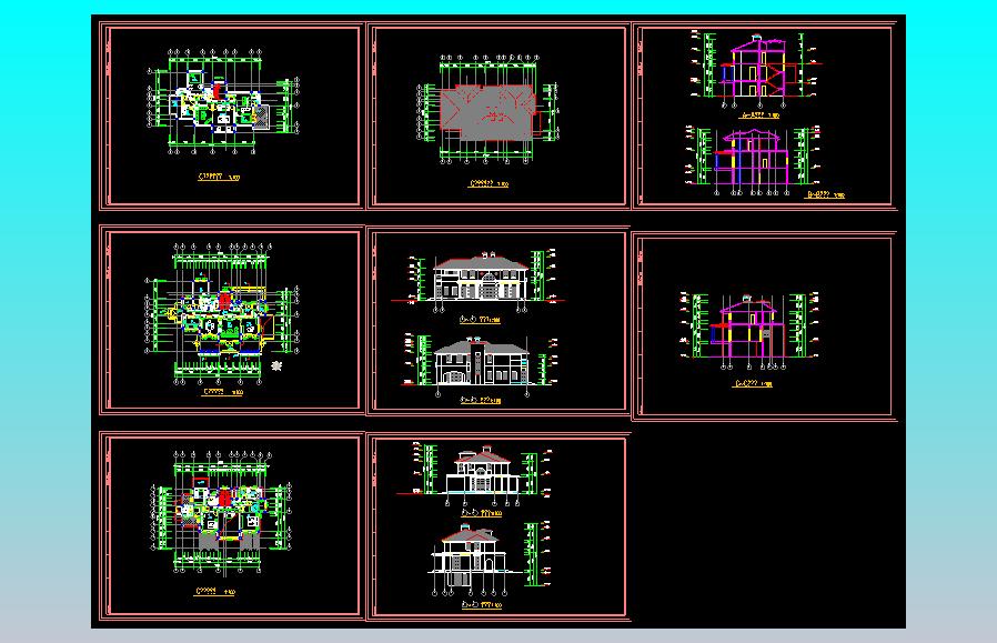 A型西式别墅建筑施工图 (2)