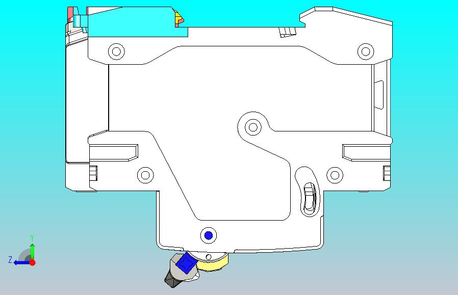NB1L-40 4P剩余电流动作断路器三维模型202010