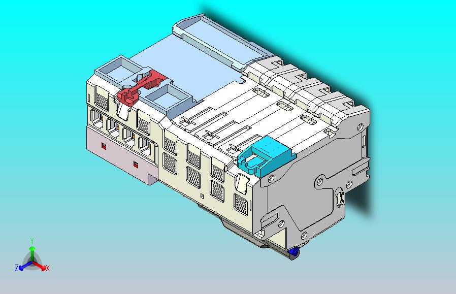 NB1L-40 4P剩余电流动作断路器三维模型202010