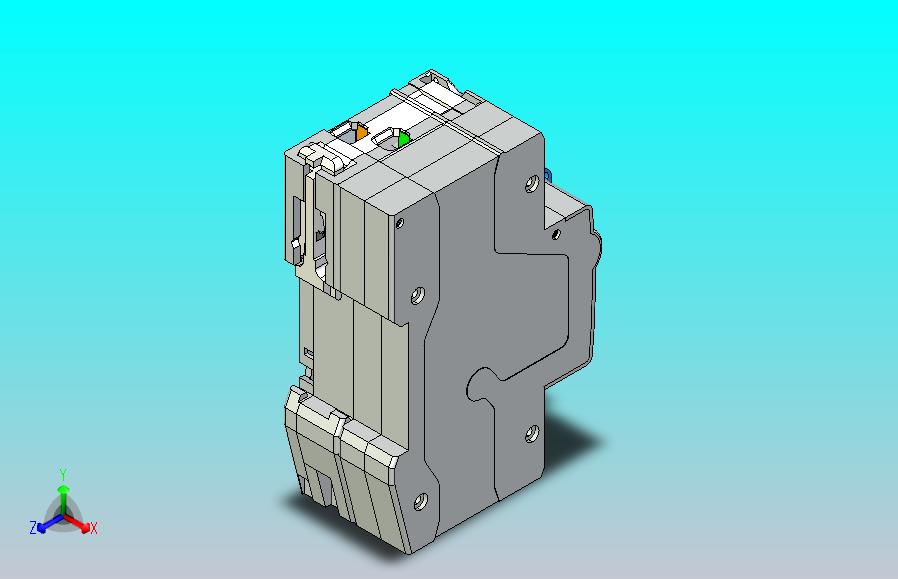 NB2LE-40ZT 1P&N剩余电流动作断路器三维模型202404
