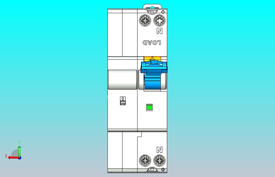 NB2LE-40ZT 1P&N剩余电流动作断路器三维模型202404