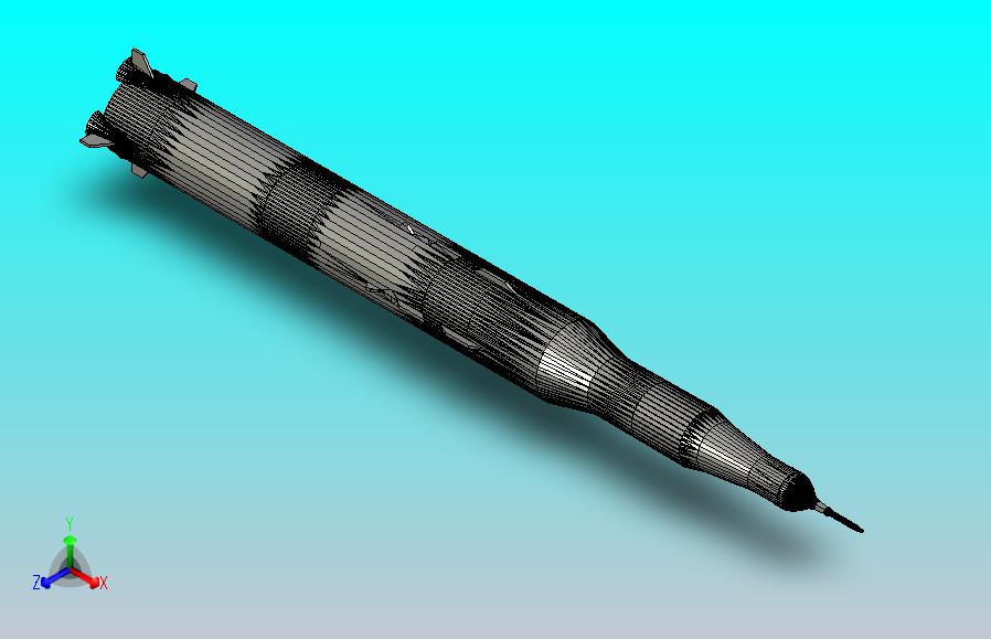 阿波罗11号火箭简易模型