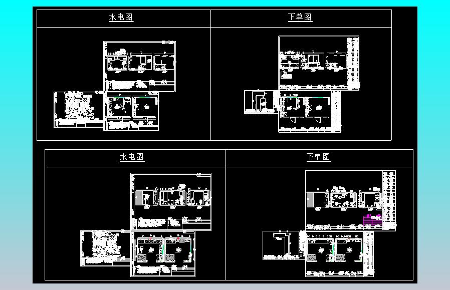(D)厨柜设计CAD图纸-2套