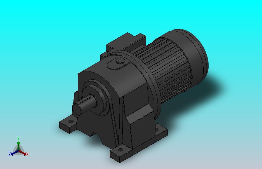 GH-40卧式-三相、单相缩框型（刹车）齿轮减速电机马达[GH-40-3700W-50-B-B-G3-LD-H6]