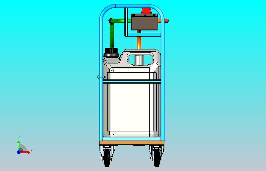 带泵的移动柴油罐购物车 -  3x30l + 50L_min转移系统