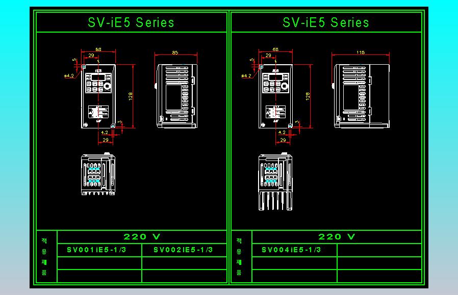 LS产电变频器Starvert-iE5 CAD