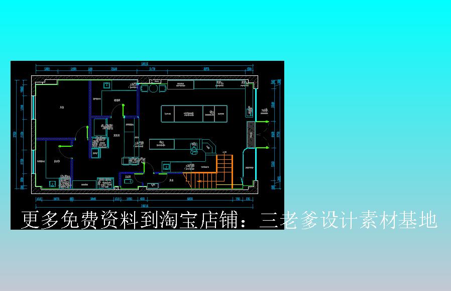面包烘焙平面布置图CAD图纸