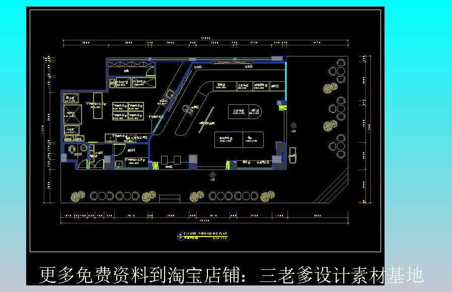 现代简约_面包_平面图_施工图