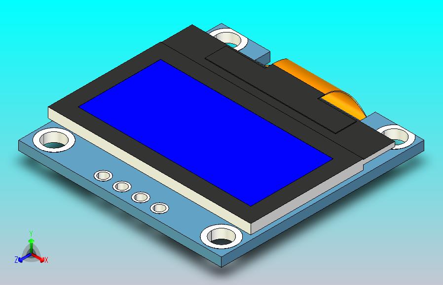 128x64屏幕的微型LED显示屏