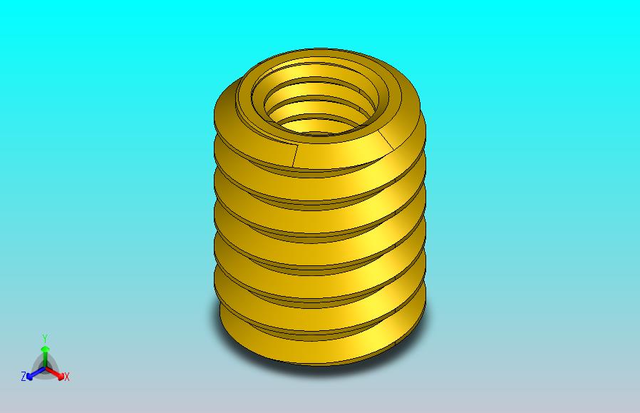 SolidWorks配置的塑料零件攻丝-三插入嵌件。可用作库零件
