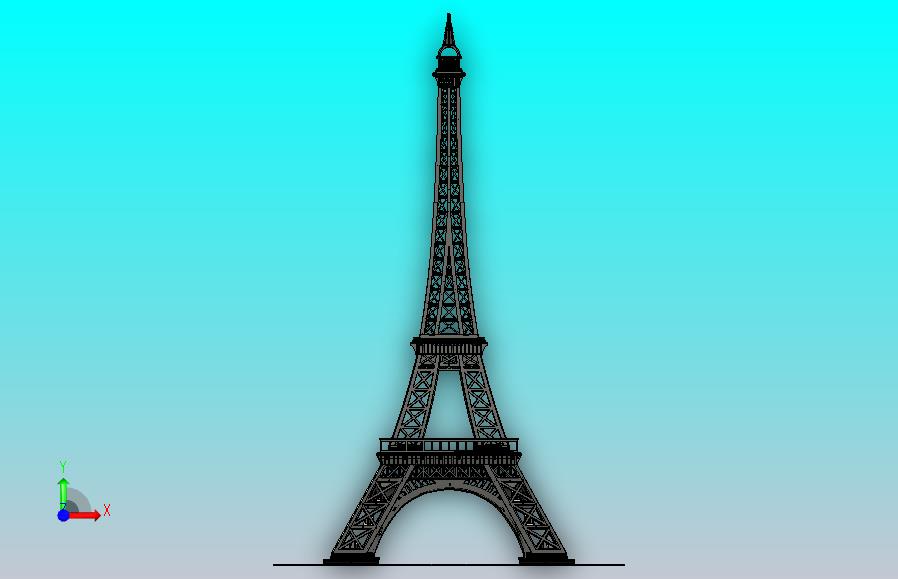 埃菲尔铁塔，金属板拼图，3d拼图