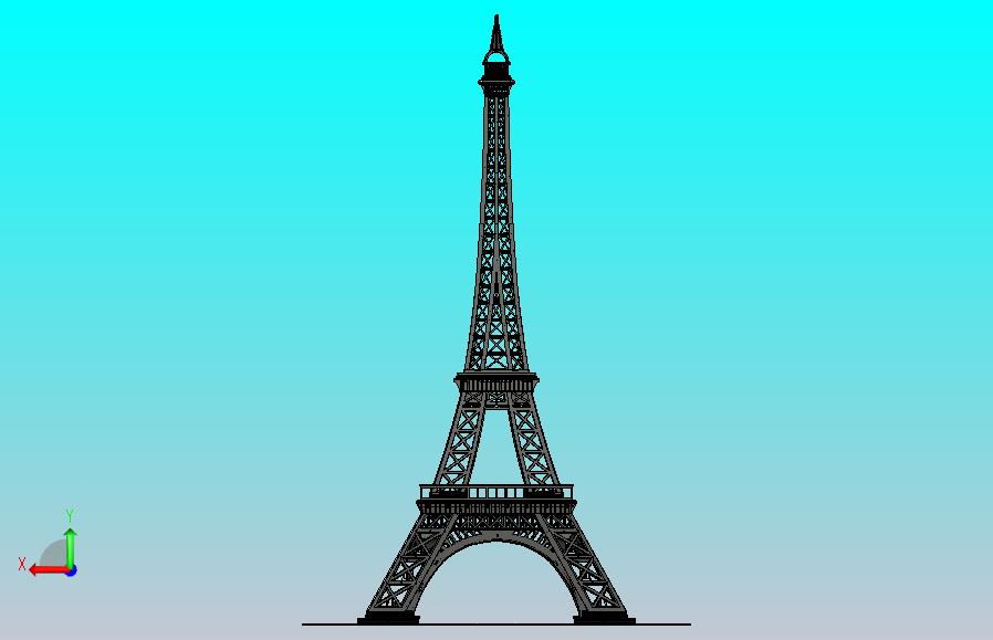 埃菲尔铁塔，金属板拼图，3d拼图