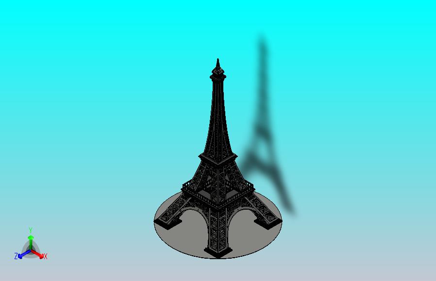 埃菲尔铁塔，金属板拼图，3d拼图