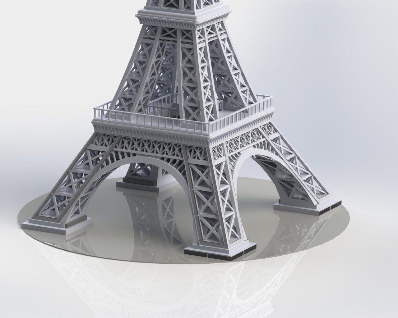 埃菲尔铁塔，金属板拼图，3d拼图